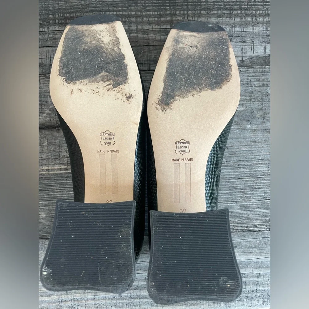 Miista Aloisie Bottle Green Lizard Effect Leather Heels - Picture 8 of 8